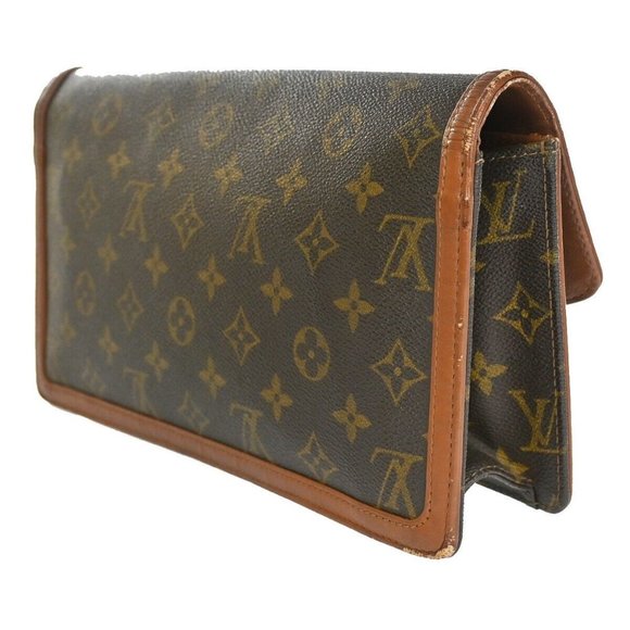 LOUIS VUITTON Pochette Dam GM Clutch Hand Bag Monogram Leather - Picture 5 of 16